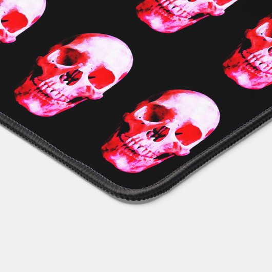Zwarte en rode schedel bureaumat (Hoek)