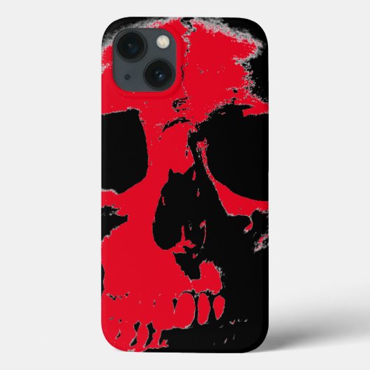 Zwarte en rode schedel Case-Mate iPhone case (Achterkant)