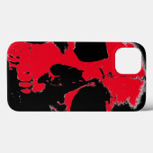 Zwarte en rode schedel Case-Mate iPhone case (Achterkant (horizontaal))
