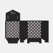 Zwarte en rode Skull Favor Box Bedankdoosjes (Uitgevouwen)