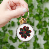 Zwarte en rode Sleutelhanger (Hand)