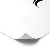 Zwarte en rode snuffelsuiker Poster schedel (Hoek)