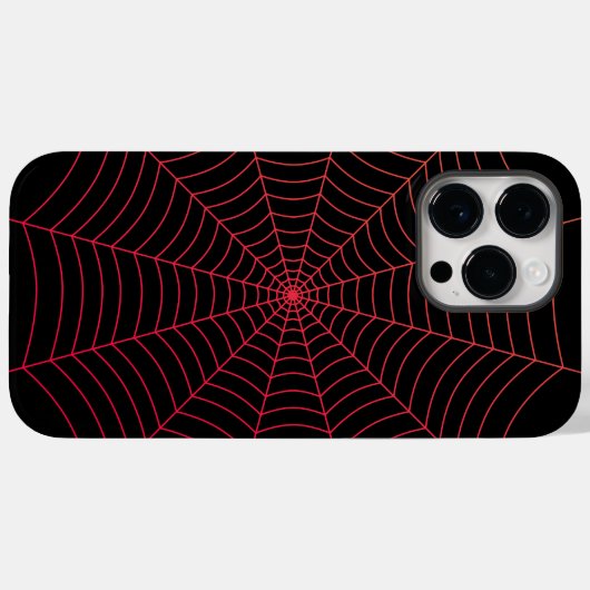 Zwarte en rode spin web Halloween patroon Case-Mate iPhone Case (Achterkant (horizontaal))