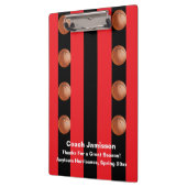 Zwarte en rode streep, basketbalcoach dank u klembord (Links)