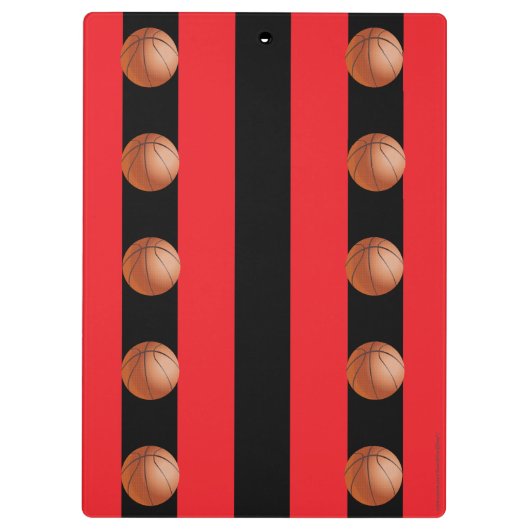 Zwarte en rode streep, basketbalcoach dank u klembord (Achterkant)