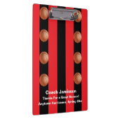 Zwarte en rode streep, basketbalcoach dank u klembord (Rechts)