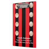 Zwarte en rode streep, Bedankt voor honkballak, na Klembord (Links)