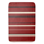  zwarte en rode strepen badmat (Voorkant Verticaal)