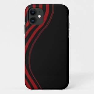zwarte en rode strepen Case-Mate iPhone case