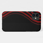 zwarte en rode strepen Case-Mate iPhone case (Achterkant (horizontaal))