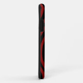 zwarte en rode strepen Case-Mate iPhone case (Achterkant/rechts)