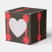 Zwarte en rode strik bedankdoosjes (Voorkant Zijde)