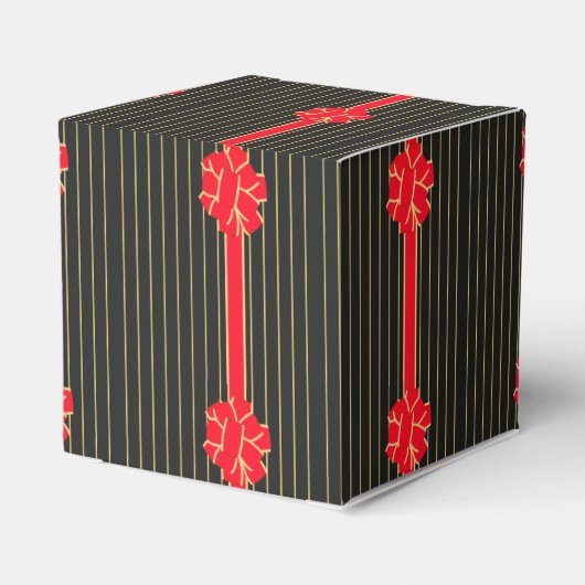 Zwarte en rode strik bedankdoosjes (Achterkant)