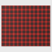 Zwarte en rode tartaanvis, Schots Cadeaupapier (Vlak)