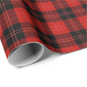 Zwarte en rode tartaanvis, Schots Cadeaupapier (Rol Hoek)