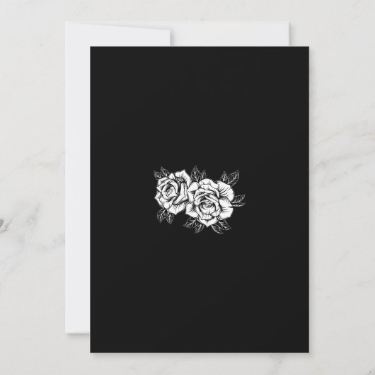 Zwarte en rode Tattoos verjaardag Kaart (Achterkant)