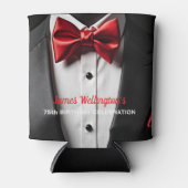 Zwarte en rode Tuxedo verjaardagsfeest Blikjeskoeler (Voorkant)