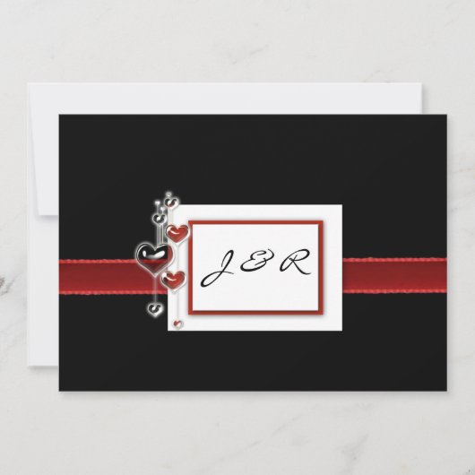 Zwarte en rode uitnodiging (Voorkant)