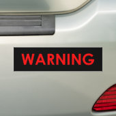 ZWARTE EN RODE WAARSCHUWINGSGLOSSY STICKER (Op auto)