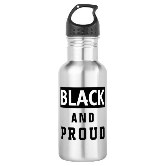 Zwarte en rode waterfles waterfles  (Voorkant)