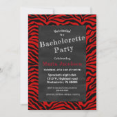 Zwarte en rode zebra gestreepte krijt kaart (Voorkant)