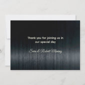 Zwarte en rode zilveren glinsterdruppels chic bedankkaart (Achterkant)