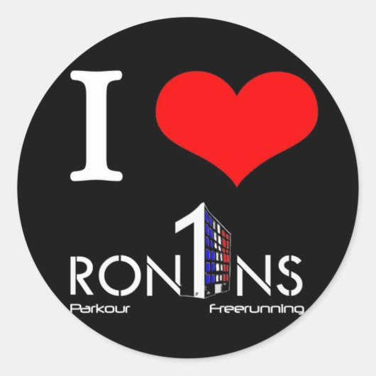 Zwarte en ronde Stickers (Voorkant)