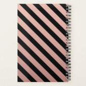 Zwarte en Roos Gold Stripe 20XX-planner Planner (Achterkant)