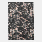 Zwarte en Roos gouden keukenhanddoeken (Verticaal)