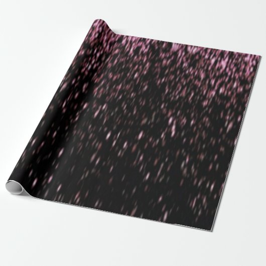 Zwarte en Roos goudsparkle Cadeaupapier (Uitgerold)