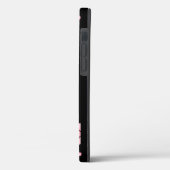 Zwarte en roze bloemen Case-Mate iPhone case (Achterkant / Links)