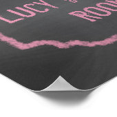 Zwarte en Roze Chalkboard-roommates Wall Art Poster (Hoek)