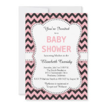 Zwarte en Roze Chevron, Baby shower