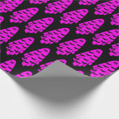 Zwarte en roze geest cadeaupapier (Hoek)