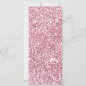 Zwarte en Roze Glitter VIP Ticket Kaart (Achterkant)