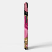 Zwarte en roze gouden agaat Case-Mate iPhone case (Achterkant / Links)