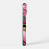 Zwarte en roze gouden agaat iPhone 15 case (Rechterkant)
