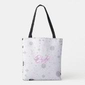 Zwarte en Roze Hemelse Bruid Tote Bag (Achterkant)