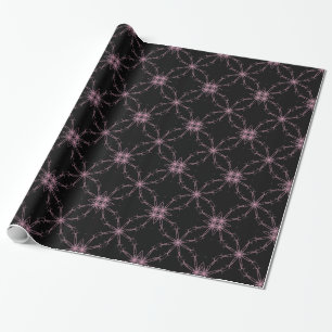 Zwarte en Roze Kaleidoscoop Star Gift Wrapping Cadeaupapier