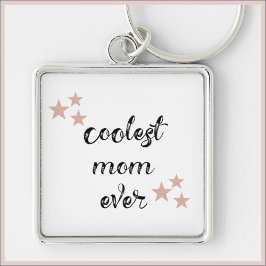 Zwarte en Roze koelste Mam ooit Sleutelhanger