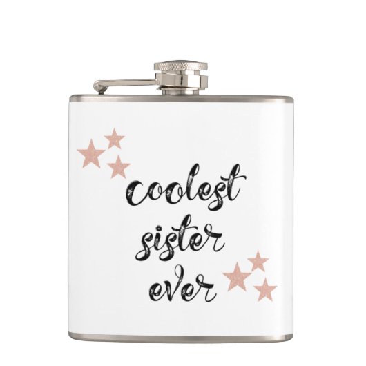 Zwarte en Roze koelste zuster Erver Kolf Heupfles (Voorkant)