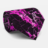 Zwarte en roze marmer, stropdas (Opgerold)