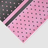 Zwarte en Roze pokadots Tissuepapier (Detail)