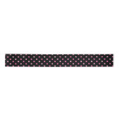 Zwarte en Roze Polka Dot Birthday Satijnen Lint (Voorkant)