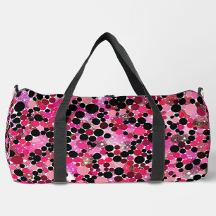 Zwarte en roze polka stippen plunjezak