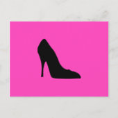 Zwarte en roze pompen briefkaart (Voorkant)