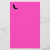 Zwarte en roze pompen briefpapier (Voorkant)