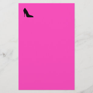 Zwarte en roze pompen briefpapier