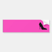 Zwarte en roze pompen bumpersticker (Voorkant)