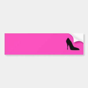 Zwarte en roze pompen bumpersticker